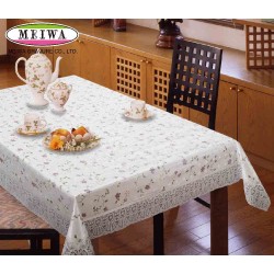 Гладкие скатерти на нетканной основе NON WOVEN с кружевом. Модель FP-167