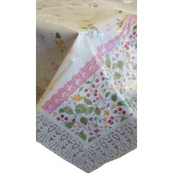 Гладкие скатерти на нетканной основе NON WOVEN с кружевом. Модель FP-172