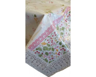 Гладкие скатерти на нетканной основе NON WOVEN с кружевом. Модель FP-172