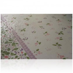 Гладкие скатерти на нетканной основе NON WOVEN с кружевом. Модель FP-172