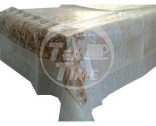 Гладкие скатерти на нетканной основе NON WOVEN с кружевом. Модель FP-175