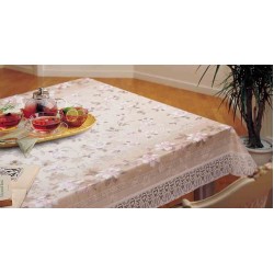 Гладкие скатерти на нетканной основе NON WOVEN с кружевом. Модель FP-185