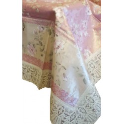 Гладкие скатерти на нетканной основе NON WOVEN с кружевом. Модель FP-187
