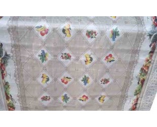 Гладкие скатерти на нетканной основе NON WOVEN с кружевом. Модель FP-189