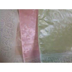 Гладкие скатерти на нетканной основе NON WOVEN с кружевом. Модель FP-SARASA