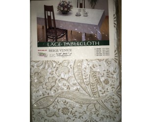 Скатерть виниловая BEIGE VENICE 120 х 150 см. «Япония цветная беж»