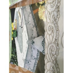 Скатерти ажурные коричневые 75x120 см прямоугольные виниловые. Серия SP-Beige