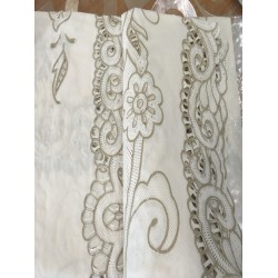Скатерти ажурные коричневые 75x120 см прямоугольные виниловые. Серия SP-Beige