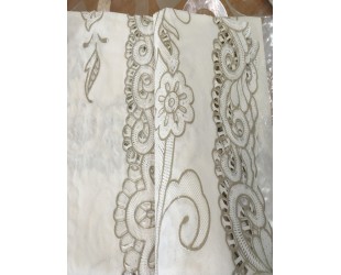 Скатерти ажурные коричневые 75x120 см прямоугольные виниловые. Серия SP-Beige