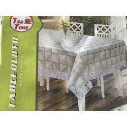 Скатерть NON SLIP с кружевом. TT-500. Размер 120x150 см