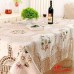 Скатерть с цветным рисунком из лент. Модель 661